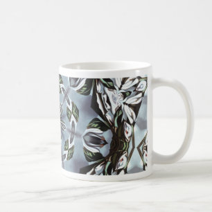 Mug Hexagone de feuilles de jungle et de fleurs tropic