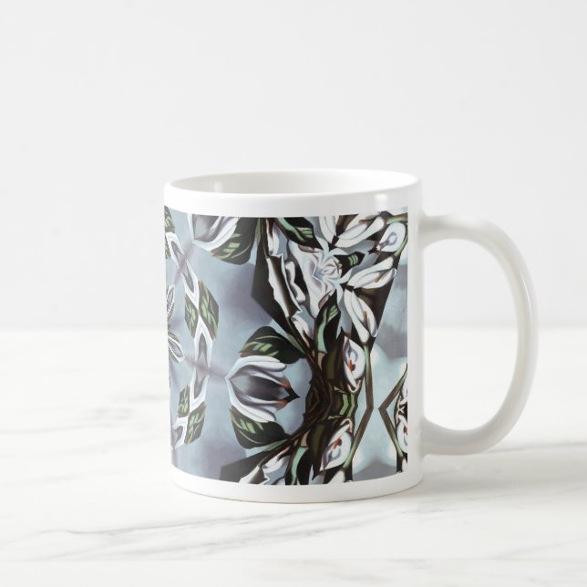 Mug Hexagone de feuilles de jungle et de fleurs tropic (Droite)