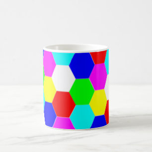 MUG HEXAGONS COLORÉS