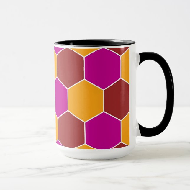Mug Hexagons décoratifs Motif mosaïque (Droite)