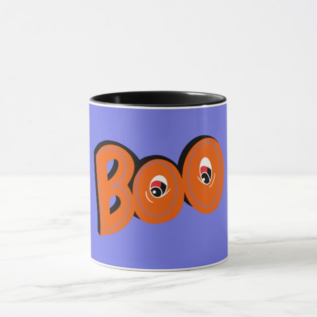 Mug Hey Boo Je T'Ai Craigné Typographie Dessin Art (Centre)