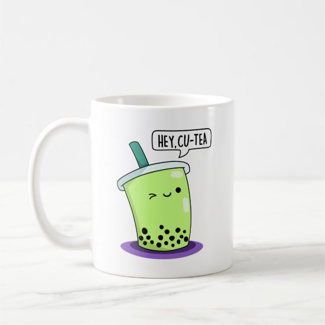 Mug Hey Cu Tea Drôle Boba Tea Pun (Gauche)