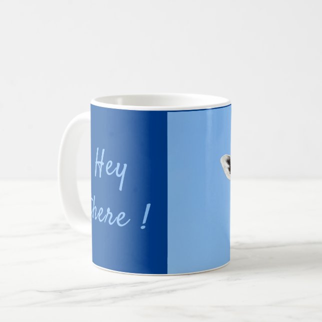 Mug Hey là drôle Giraffe photo avec texte (Devant gauche)