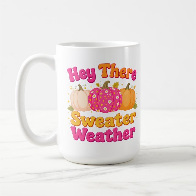Mug Hey There Sweather Citrouille Automne (Gauche)