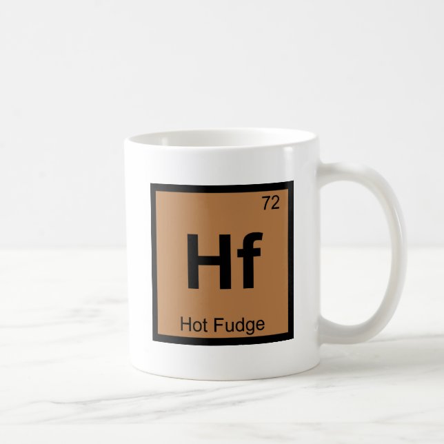 Mug Hf - Symbole de table périodique de la chimie des  (Droite)