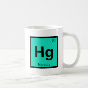 Mug Hg - Chimie au mercure Symbole de table périodique