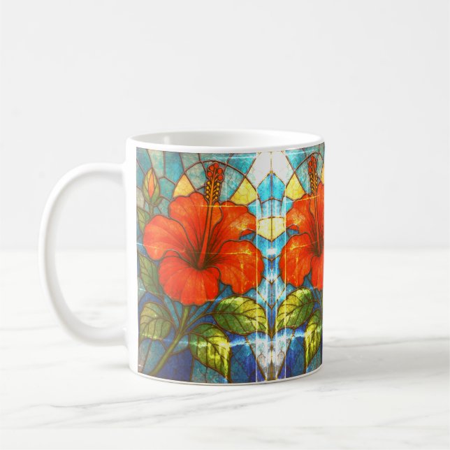 Mug Hibiscus en verre tendu (Gauche)