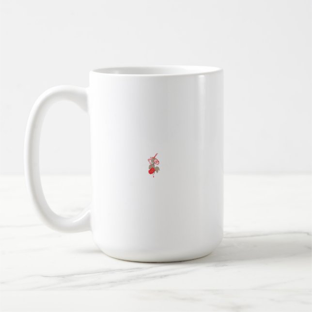 Mug Hibiscus hawaïen rouge avec pétales détaillés et s (Gauche)