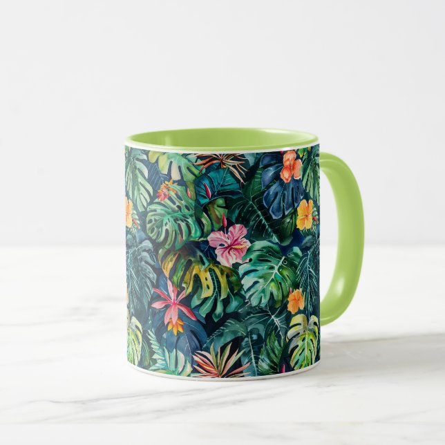Mug Hibiscus Monstera Jungle (Devant droit)