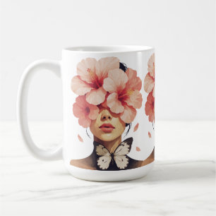 Mug Hibiscus & Papillon – Floral Botanique Moderne