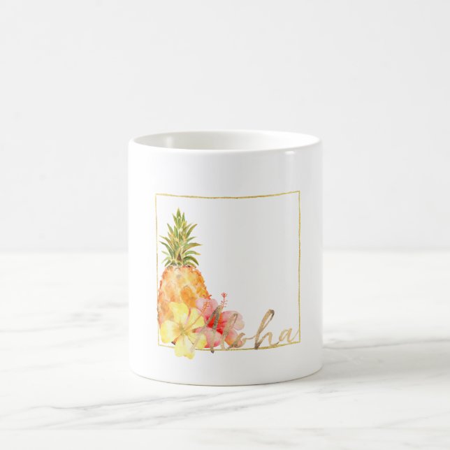 Mug Hibiscus tropical Ananas floral (Centre)