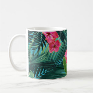 Mug Hibiscus tropical Motif de la jungle #1a #art