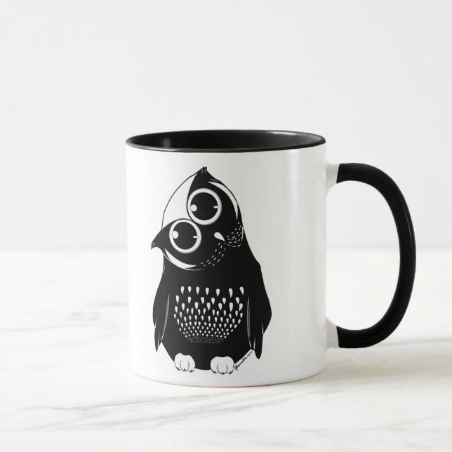 Mug Hibou curieux mignon (Droite)