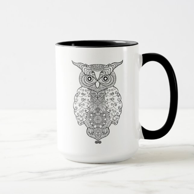 Mug Hibou de griffonnage (Droite)