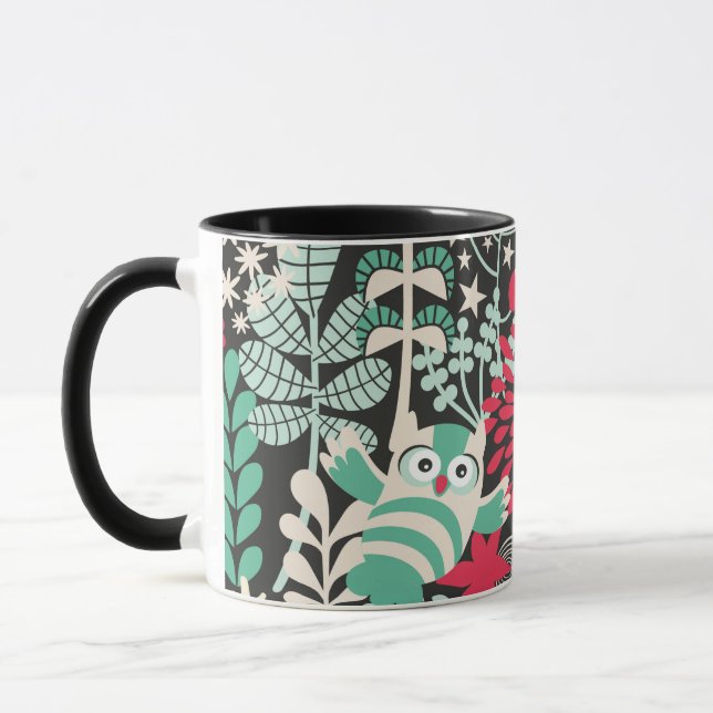 Mug Hibou de la forêt fantaisiste (Gauche)