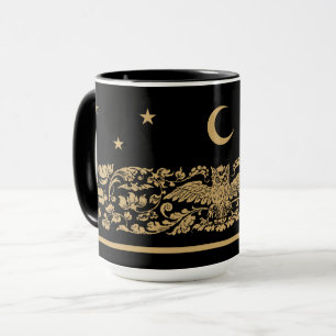Mug Hibou de l'ère victorienne Chauves-souris Frise de