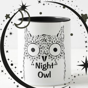 Mug hibou de nuit insomnie chouette