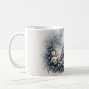 Mug Hibou des neiges dans un jardin d'hiver au clair d