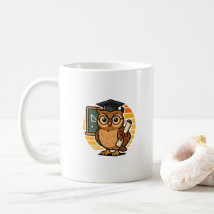 Mug Hibou drôle de remise des diplômes d'enseignant 