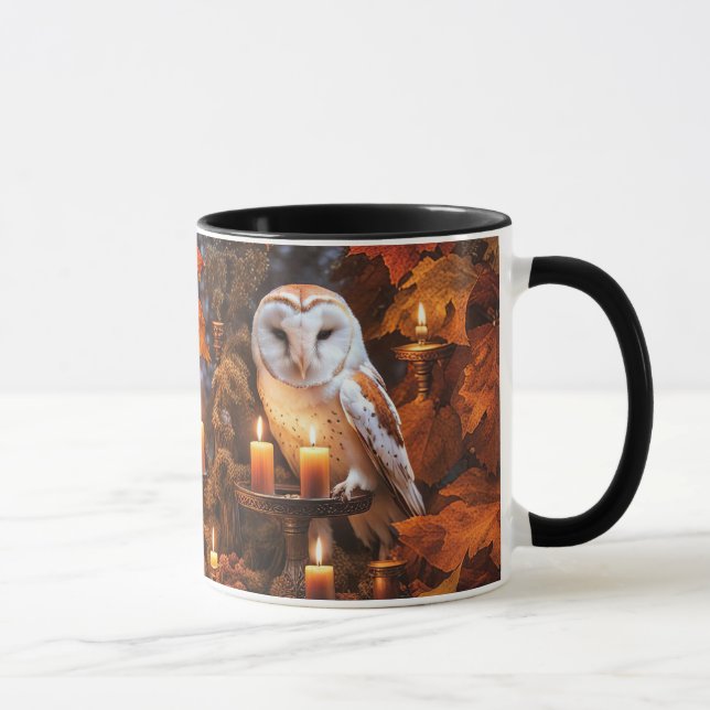 Mug Hibou et Chandelles Fantastique Mystique Magique (Droite)