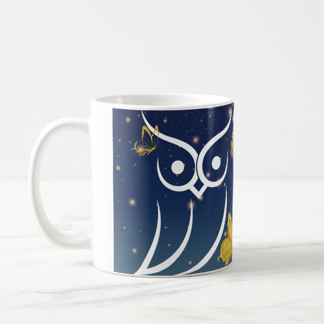 Mug Hibou et papillons (Gauche)
