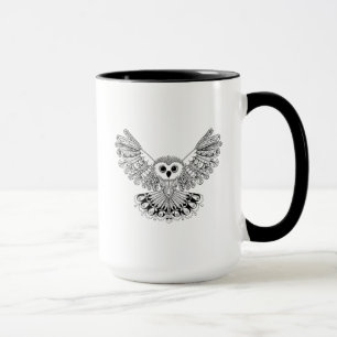 Mug Hibou noir de style