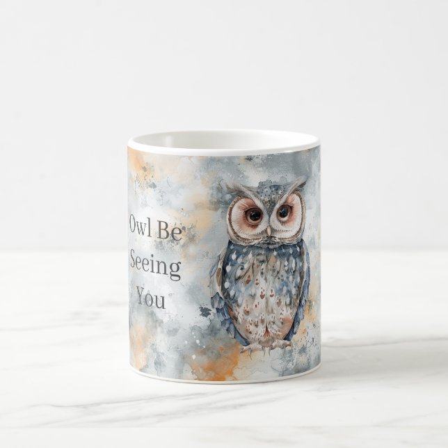 Mug Hibou Péché Bleu À Bientôt (Centre)
