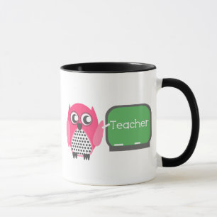 Mug Hibou rose au tableau
