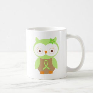 Mug Hibou vert clair de conscience de ruban