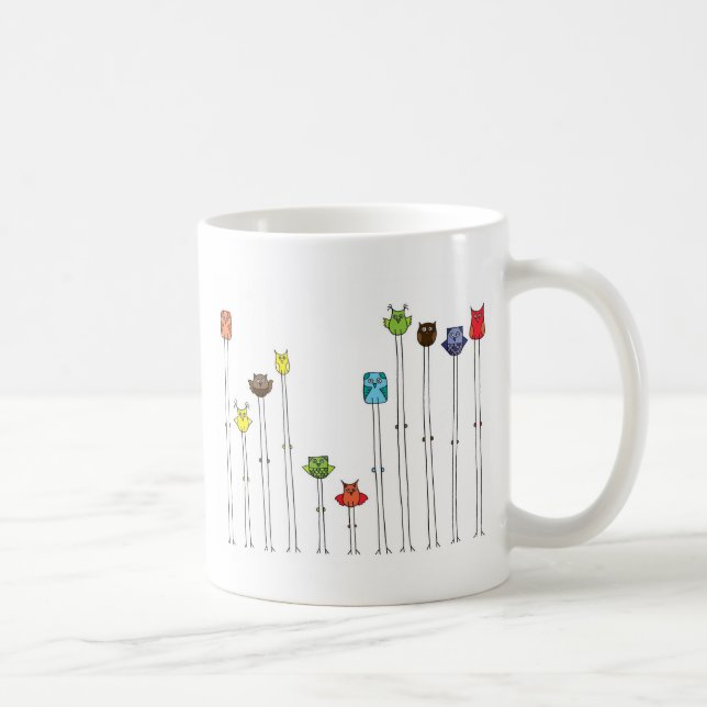 Mug Hiboux dans Multicolors (Droite)