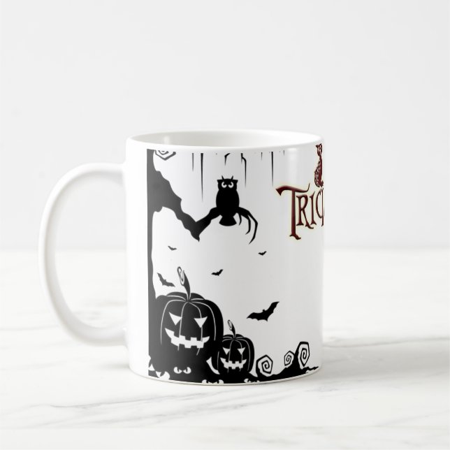 Mug Hiboux Halloween de citrouilles (Gauche)