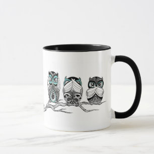 Mug Hiboux N'entends N'écoute Ne Parle Pas de Mal