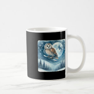 Mug Hiboux surplombant Le Paysage De Neige Lune. Sno