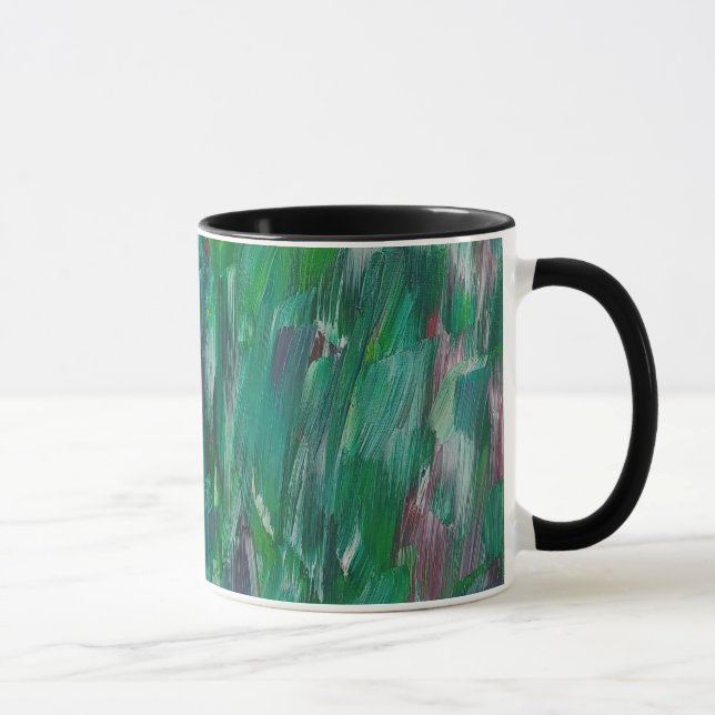 Mug Hidden Green Red White Colorful Abstract Art (Droite)