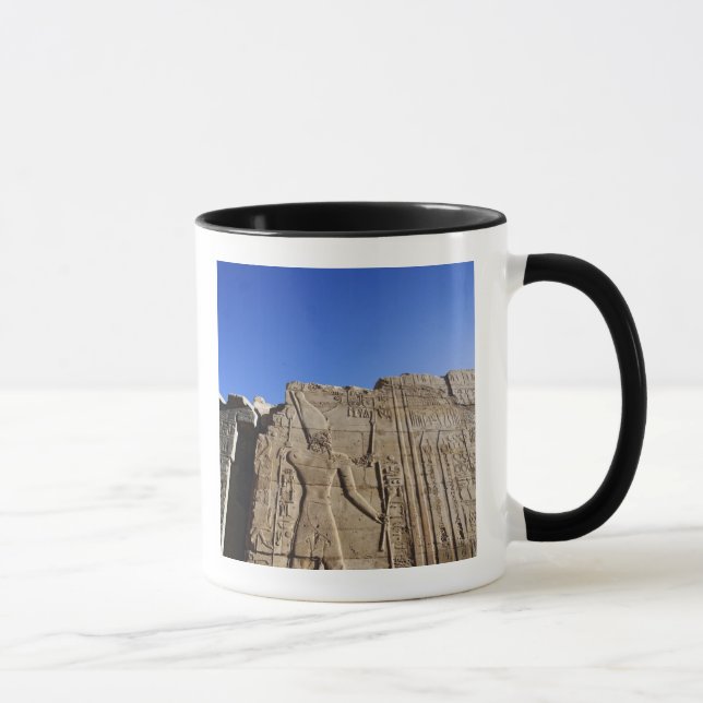 Mug Hiéroglyphes anciens sur le mur, Temple de Karnak, (Droite)