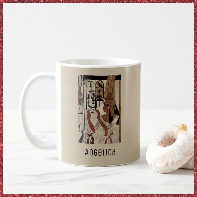 Mug Hiéroglyphique Personnalisé Égypte ancienne (Bookmark my store! https://www.zazzle.com/store/capricepetit)