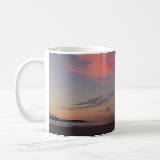 Mug Higgins Beach Sunrise avec deux nuages roses (Gauche)