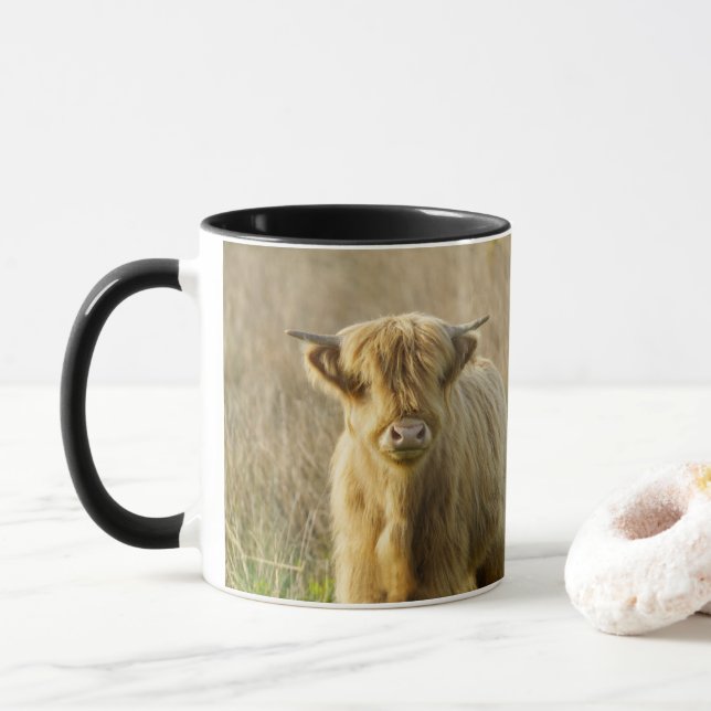 Mug Highland Cow (Avec donut)