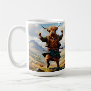 Mug Highland Cow Dansant Le Highland Fling,