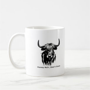 Mug Highland Cow Messy Cheveux Ne vous souciez pas Cow