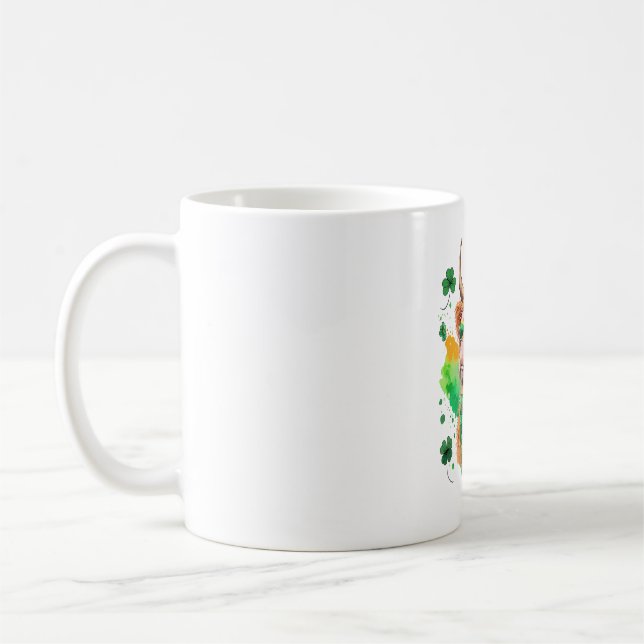 Mug Highland Cow St Patrick's, Lucky Cow (Gauche)