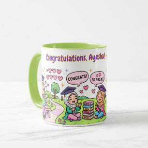 Mug Hijab personnalisé pour la remise des diplômes Fil