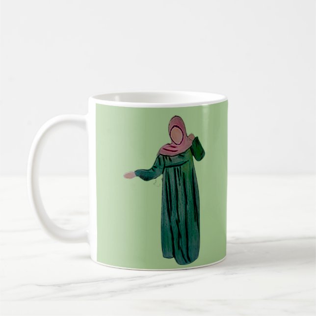 Mug Hijabi - Muslimah - La main du hijab tirée - La fi (Gauche)