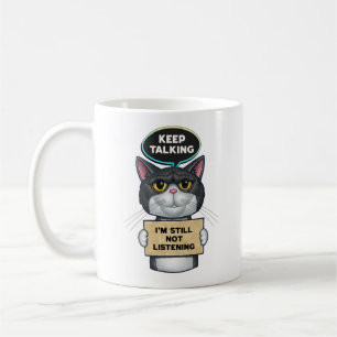 Mug Hilarié Cute Tuxedo Kitty Chat