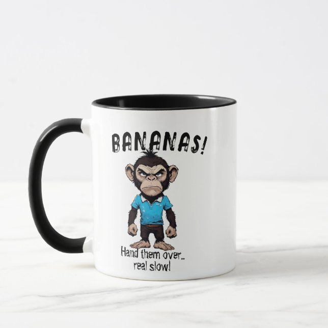 Mug Hilarious Banana Hold up Funny Ape Monkey Graphic (Gauche)