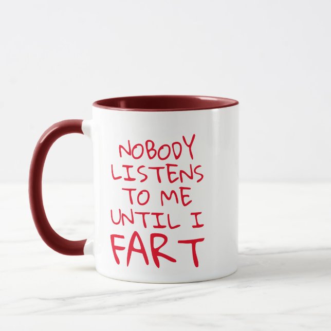 Mug Hilarious Puns Mug, Amusant Personne Ne M'Écoute (Gauche)
