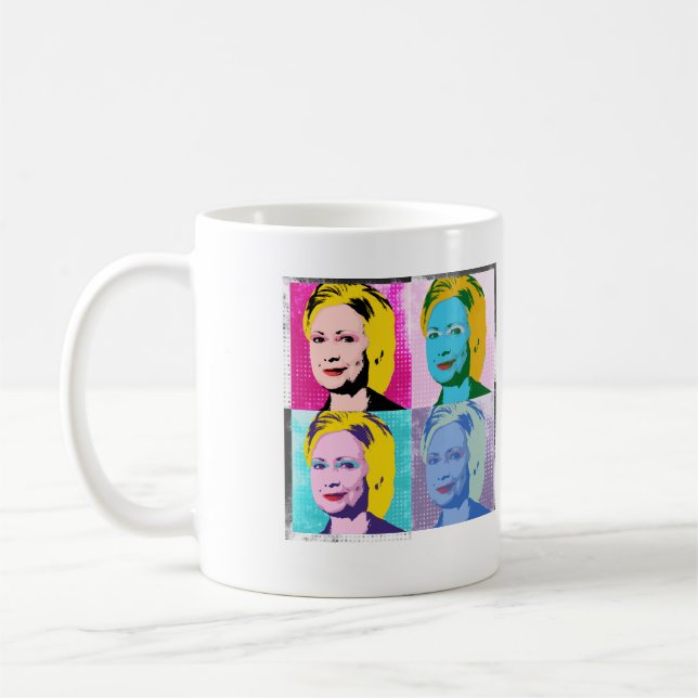 Mug hillary 2016 pop art - -  (Gauche)