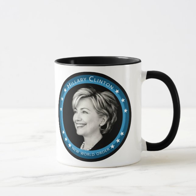 Mug hillary clinton : rayons bleus : (Droite)