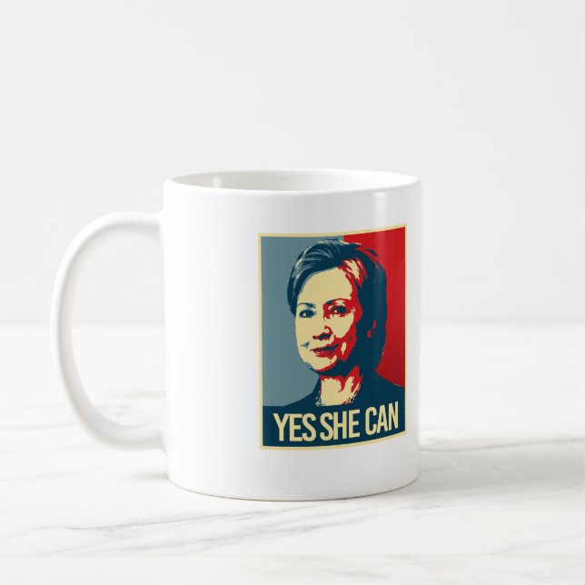 Mug hillary - oui elle peut - -  (Gauche)