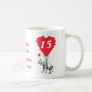 Mug Hiphanie romantique personnalisée Quinceanera